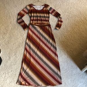 Long sleeve full length dress